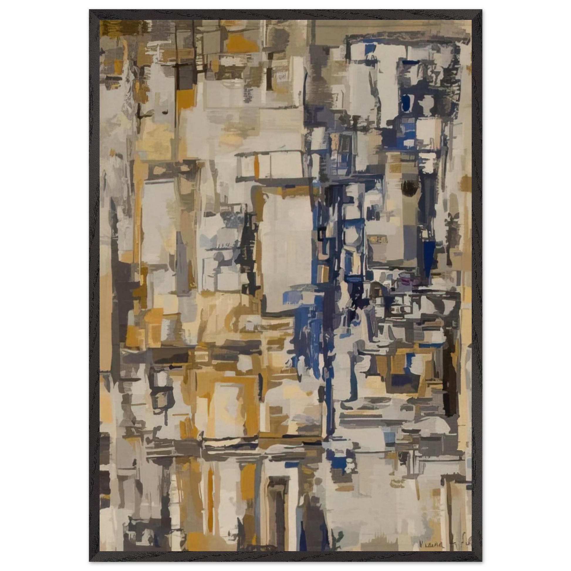 Janela - 1969 - Maria Helena Vieira da Silva Framed Art Print – Black Wooden Frame - Default Title - -Framed Art Print