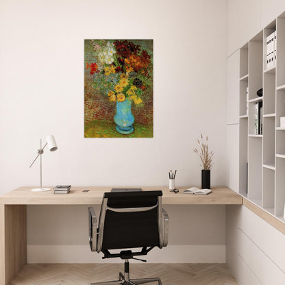 Vase with Daisies and Anemones - Vincent van Gogh Brushed Aluminum Print - 70x100 cm / 28x40 inches | Vincent van Gogh Aluminum Print | Vincent van Gogh Prints