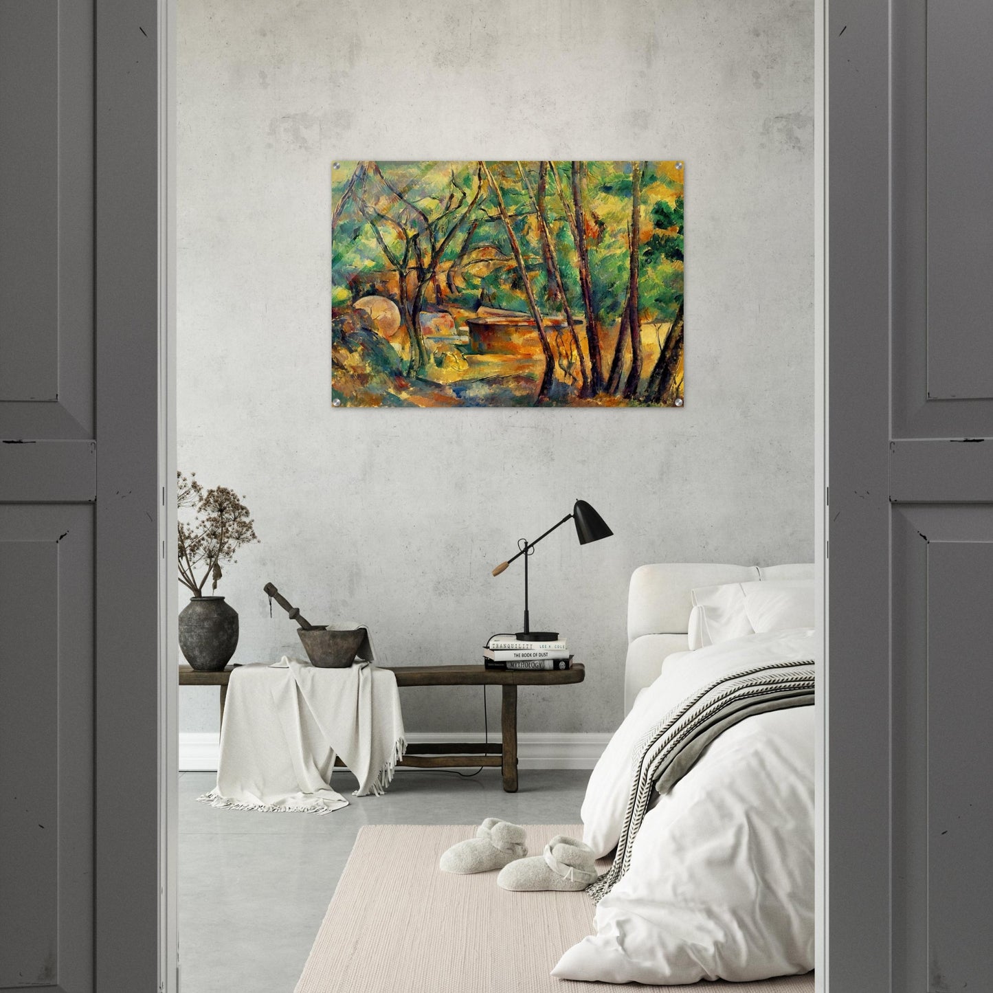 Millstone and Cistern Under Trees - Paul Cézanne Acrylic Print - 70x100 cm / 28x40″ inches