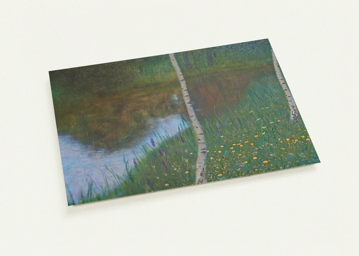 LAKESIDE WITH BIRCH TREES 1901 By Gustav Klimt Pack of 10 Post Cards | Gustav Klimt Post Cards | A6 (10.5 x 14.8 cm) - 4.1 x 5.8 inches