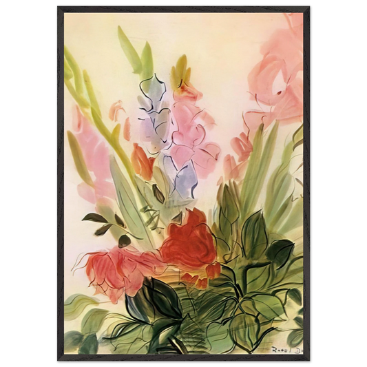GLADIOLI 1942 - Raoul Dufy Framed Art Print – Black Wooden Frame - Default Title - -Framed Art Print