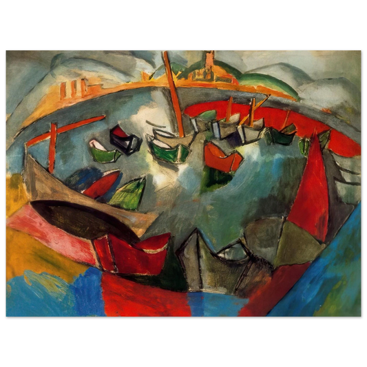 Raoul Dufy - BOATS IN MARSEILLE 1908 Fine Art Poster - Default Title