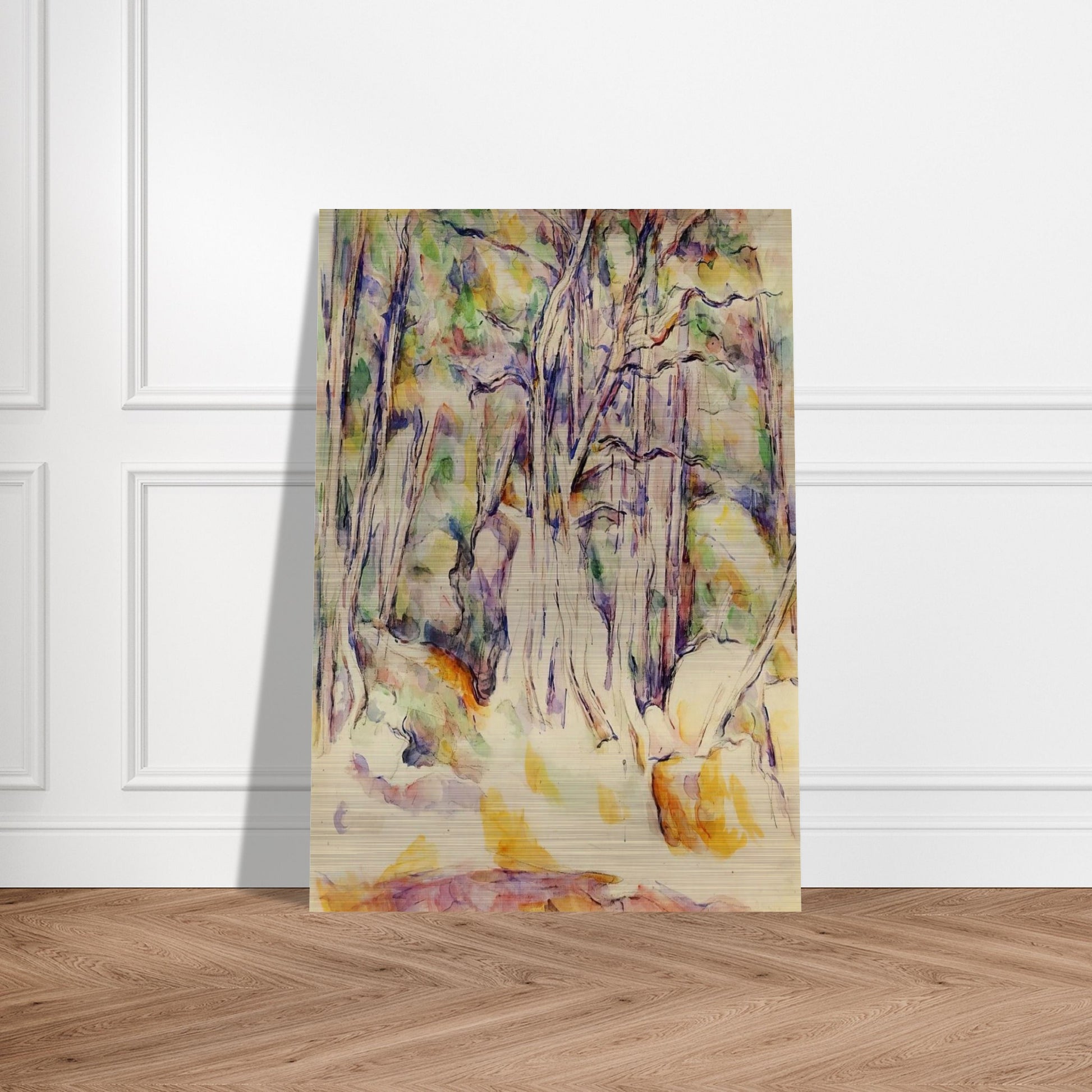 The Park of the Chateau Noir with Well - Paul Cézanne Brushed Aluminum Print - 70x100 cm / 28x40 inches | Paul Cézanne Aluminum Print | Paul Cézanne Prints