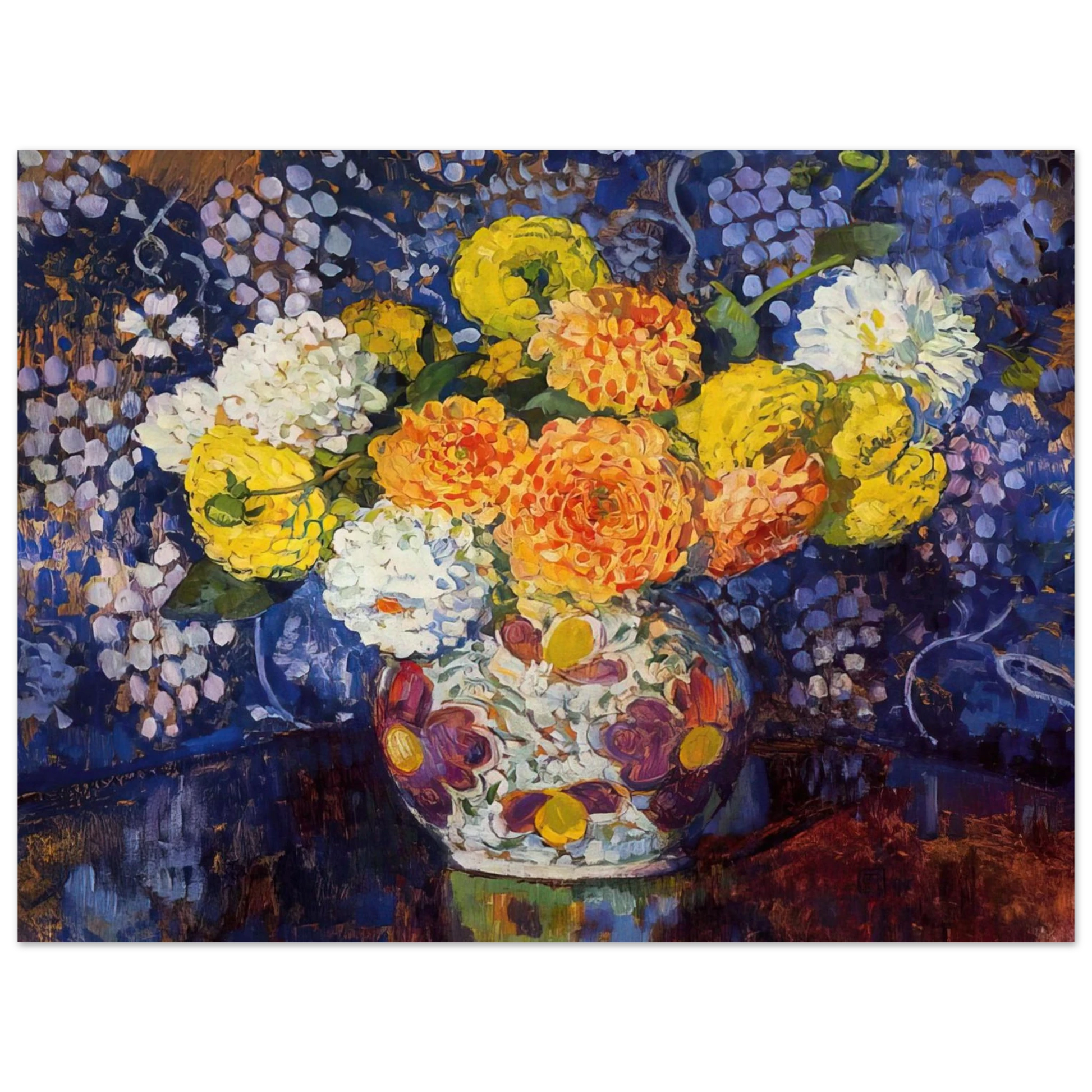 Theo van Rysselberghe - VASE OF FLOWERS 1907 Fine Art Poster - Default Title