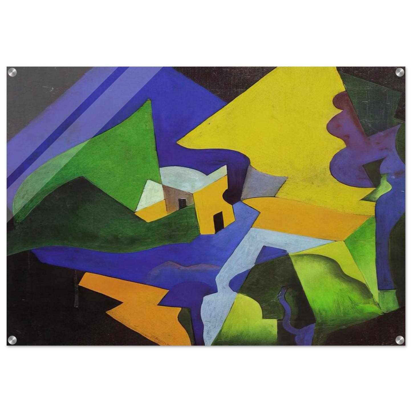 COSTRUZIONE SPAZIALE PAESAGGIO 1919 - Enrico Prampolini Acrylic Print - 70x100 cm / 28x40″ inches | Enrico Prampolini Wall Art | Enrico Prampolini Prints