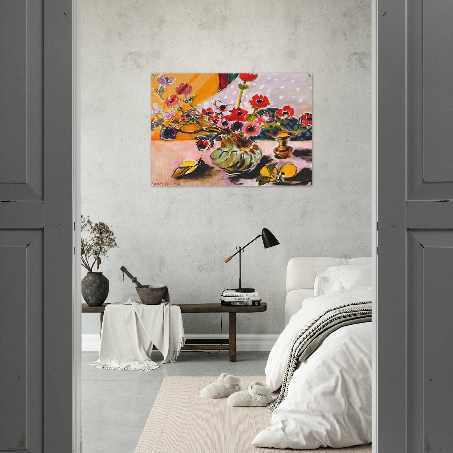 ANEMONES AND CHINESE VASE 1943 - Henri Matisse Acrylic Print - 70x100 cm / 28x40″ inches | Henri Matisse Wall Art | Henri Matisse Prints