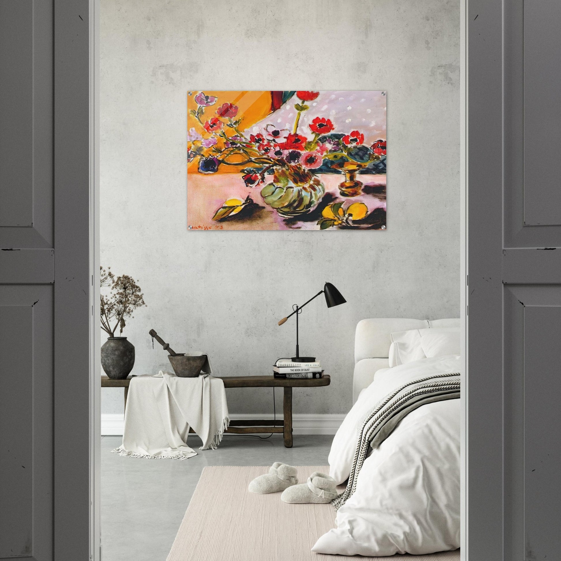 ANEMONES AND CHINESE VASE 1943 - Henri Matisse Acrylic Print - 70x100 cm / 28x40″ inches | Henri Matisse Wall Art | Henri Matisse Prints