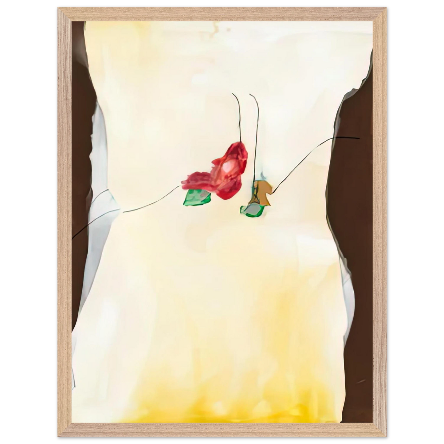 Helen Frankenthaler - Chill Factor, 1973- Wall Art - 30x40 cm / 12x16 inches - Premium Wooden Framed Poster With Fine Art Paper - White frame