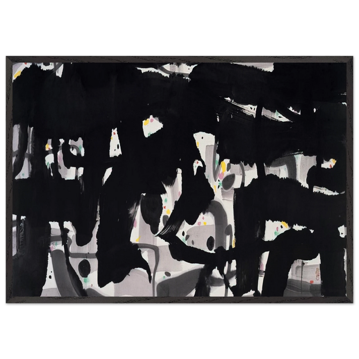 Alienation - 1992 - Wu Guanzhong 70x100 cm / 28x40 inches Framed Art Print – Black Wooden Frame