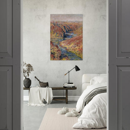 The Valley of Creuse at Fresselines - claude monet Brushed Aluminum Print - 70x100 cm / 28x40 inches | claude monet Aluminum Print | claude monet Prints