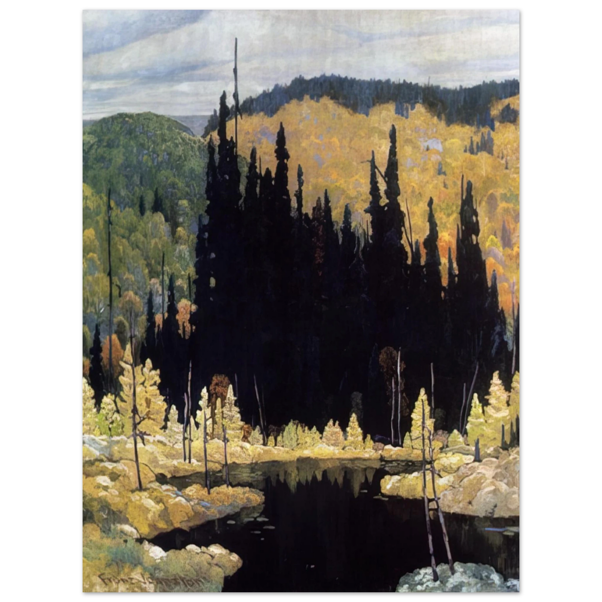 Frank Johnston - Autumn, Algoma - Art Nouveau Modern Fine Art Poster - Default Title