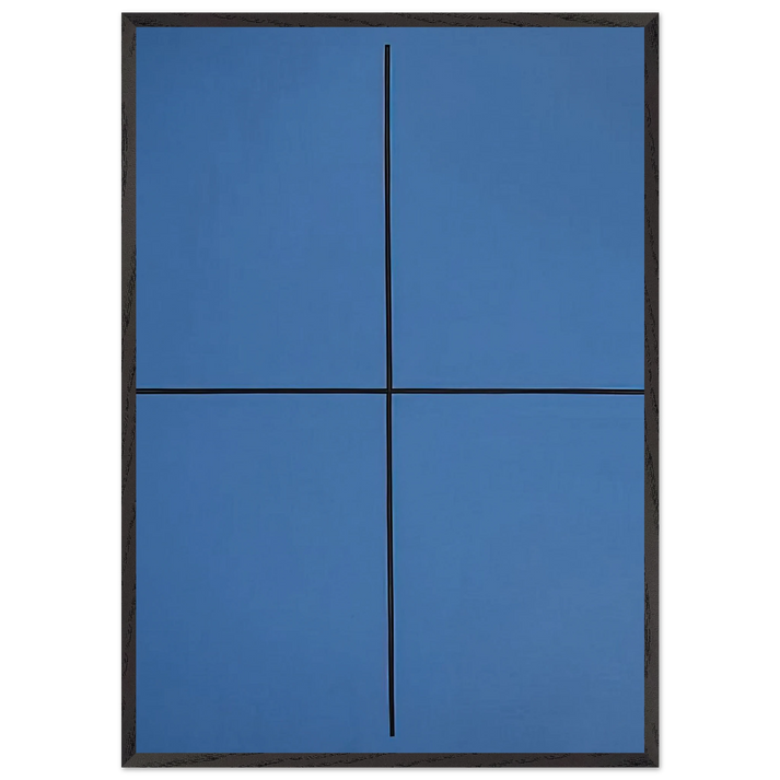 Event in Blue - 1994 - Leon Polk Smith 70x100 cm / 28x40 inches Framed Art Print – Black Wooden Frame