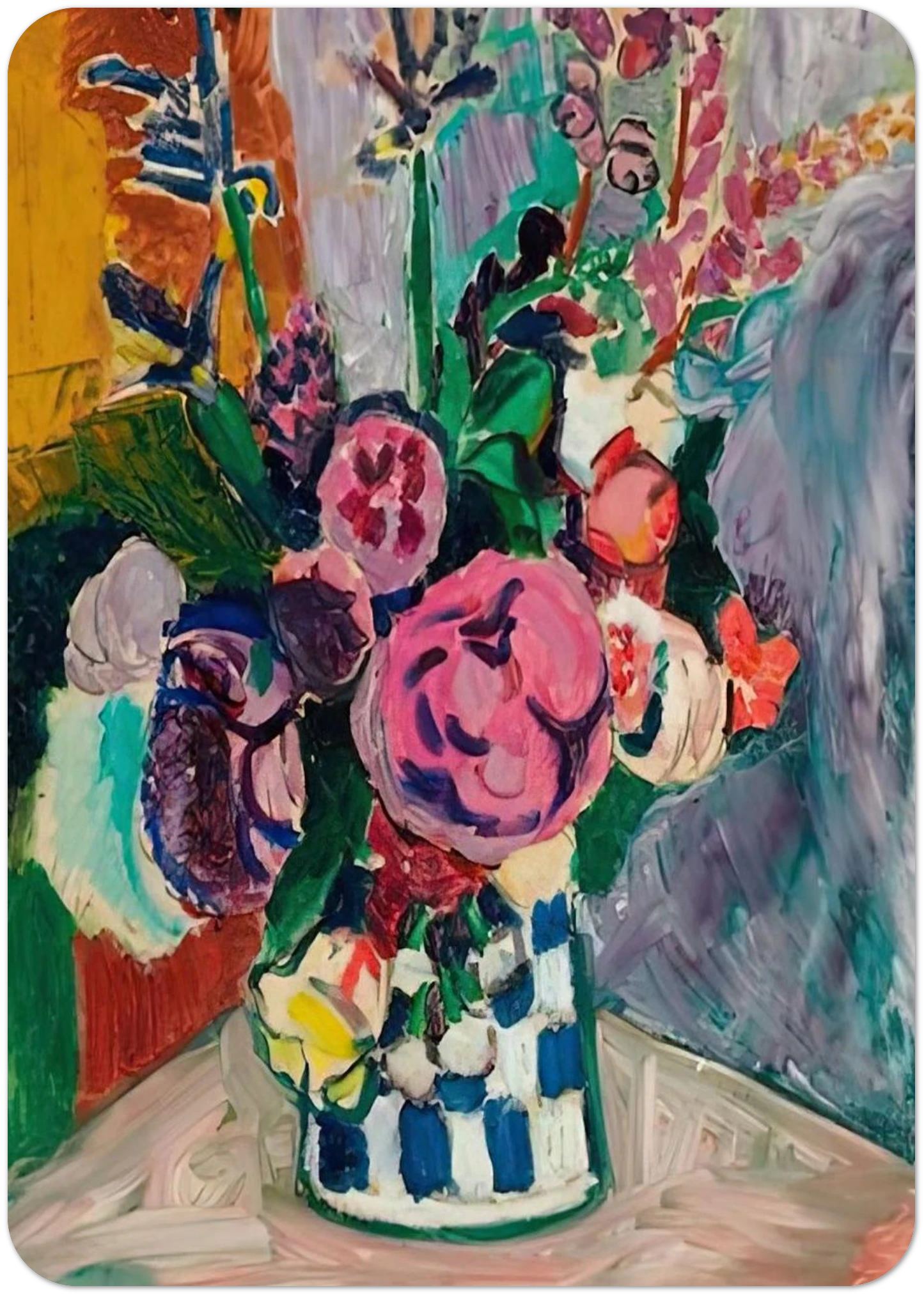 LES PIVOINES 1907 By Henri Matisse Pack of 10 Post Cards | Henri Matisse Post Cards | A6 (10.5 x 14.8 cm) - 4.1 x 5.8 inches