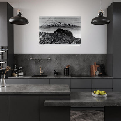 CASTEL MOLA AND MOUNT ETNA SICILY DECEMBER 1932 1932 - MC Escher Acrylic Print - 70x100 cm / 28x40″ inches | MC Escher Wall Art | MC Escher Prints