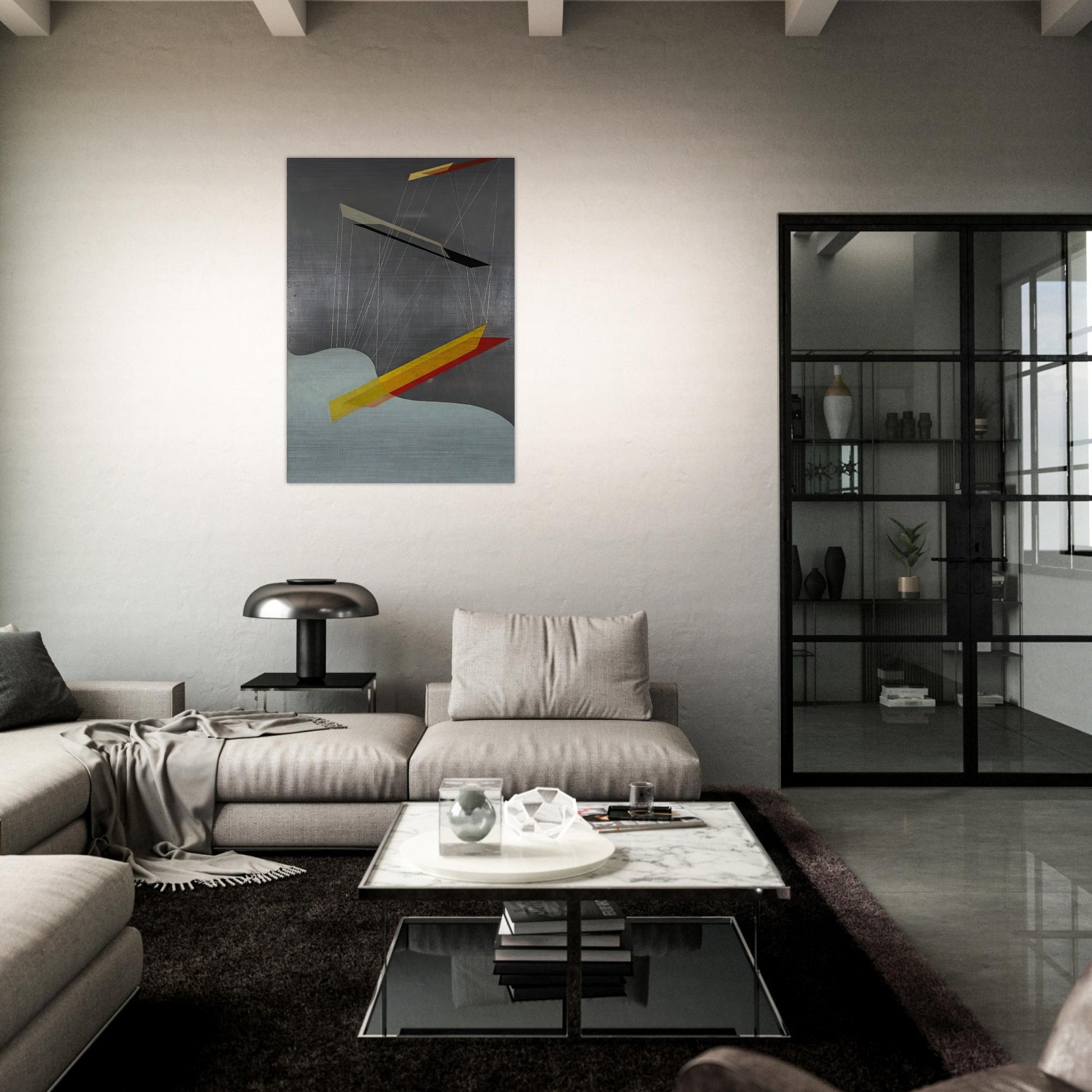 Sil I - Laszlo Moholy-Nagy Brushed Aluminum Print - 70x100 cm / 28x40 inches | Laszlo Moholy-Nagy Aluminum Print | Laszlo Moholy-Nagy Prints