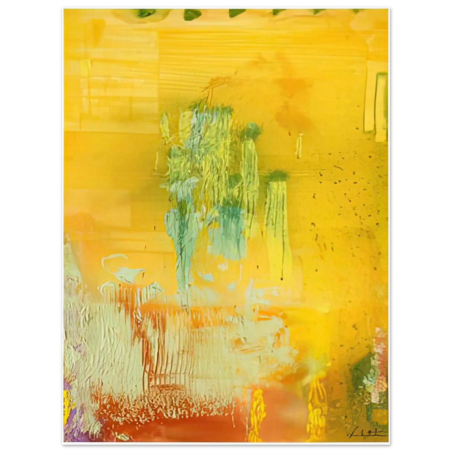 Helen Frankenthaler - Aspens, 1991- Wall Art - 60x80 cm / 24x32 inches - Premium Wooden Framed Poster With Fine Art Paper - Black frame