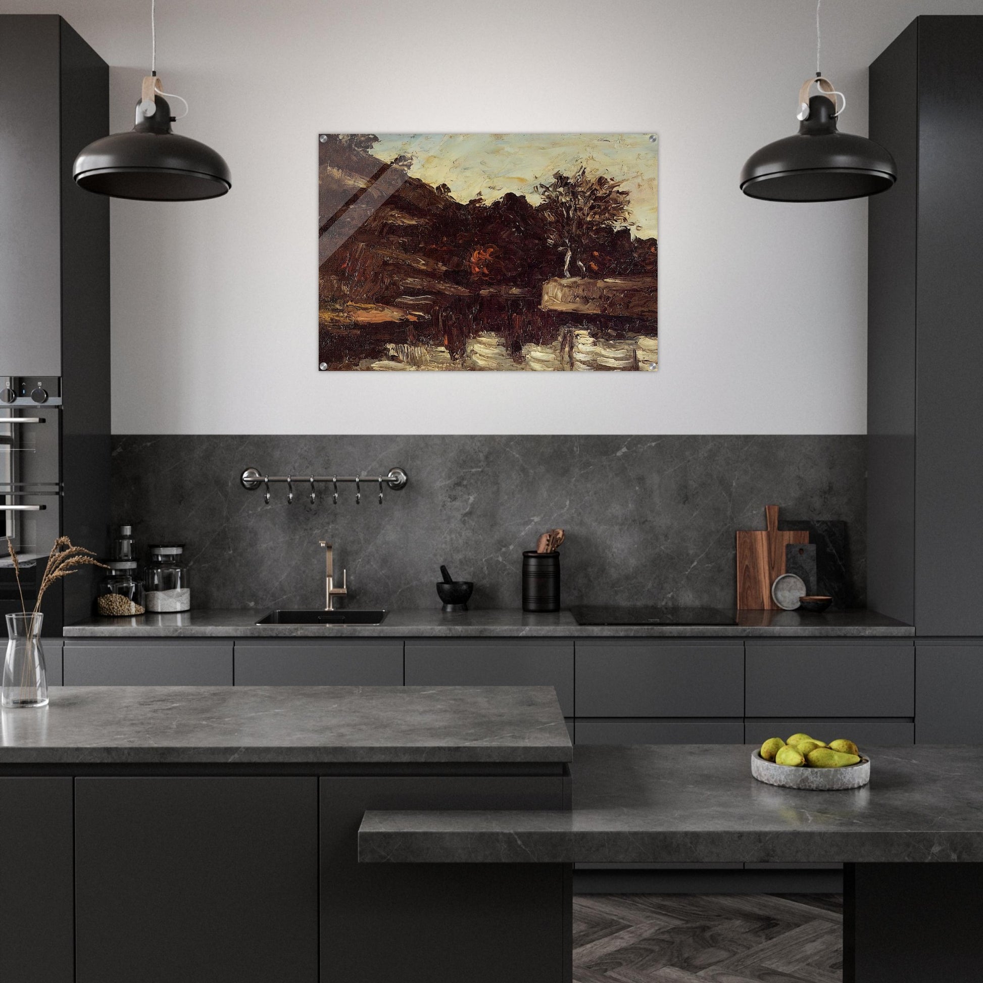 Bend in the River - Paul Cézanne Acrylic Print - 70x100 cm / 28x40″ inches