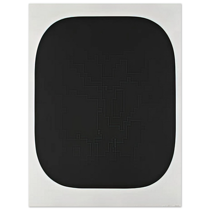 Ellsworth Kelly - Black Variation IV, from Second Curve series  75x100 cm / 30x40inches Fine Art Poster