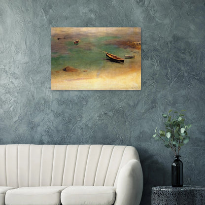 Boat in the Waters off Capri - John Singer Sargent Brushed Aluminum Print - 70x100 cm / 28x40 inches | John Singer Sargent Aluminum Print | John Singer Sargent Prints