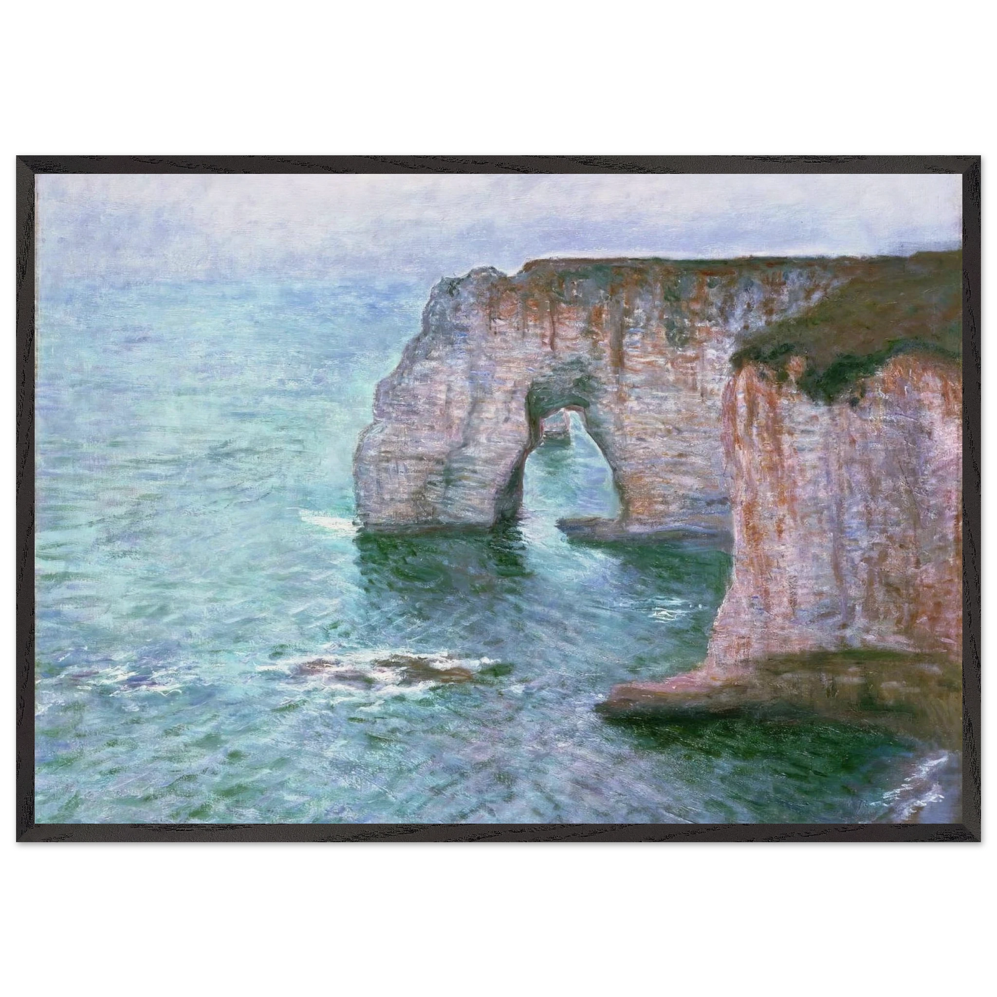 The Manneport Seen from the East - claude monet Framed Art Print – Black Wooden Frame - Default Title - -Framed Art Print