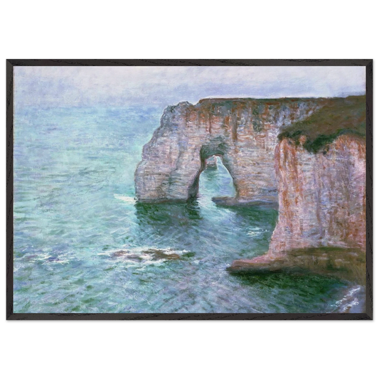 The Manneport Seen from the East - claude monet Framed Art Print – Black Wooden Frame - Default Title - -Framed Art Print