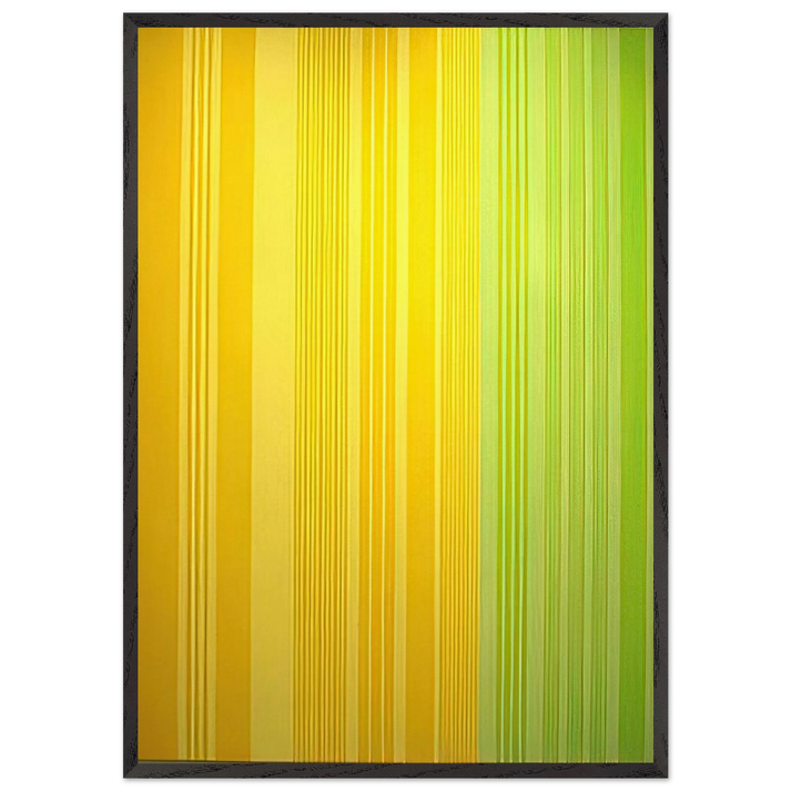 Lime-Lemon - 1970 - Gene Davis 70x100 cm / 28x40 inches Framed Art Print – Black Wooden Frame