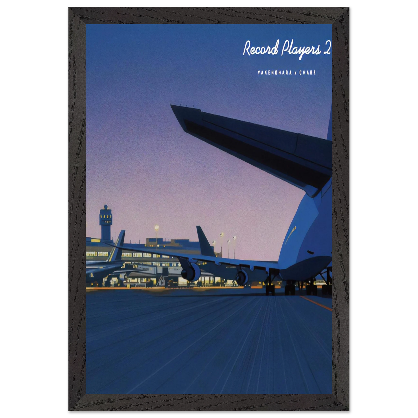Hiroshi Nagai - Taxiway Wall Art - 30x40 cm / 12x16 inches - Premium Wooden Framed Poster With Fine Art Paper - Wood frame