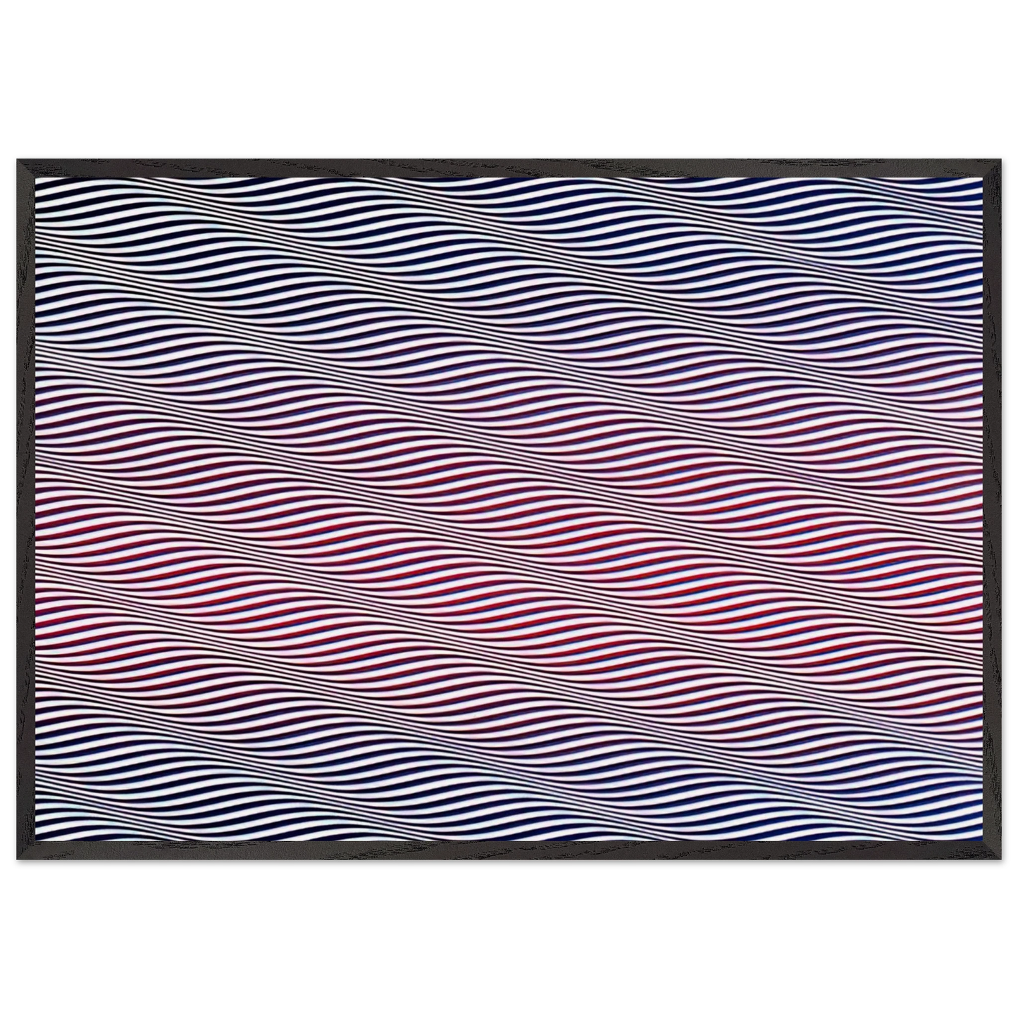CATARACT 3 1967 - Bridget Riley Framed Art Print – Black Wooden Frame - Default Title - -Framed Art Print