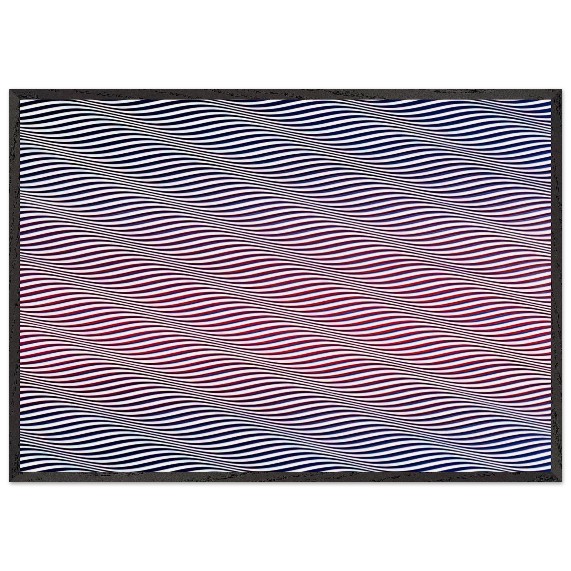 CATARACT 3 1967 - Bridget Riley Framed Art Print – Black Wooden Frame - Default Title - -Framed Art Print