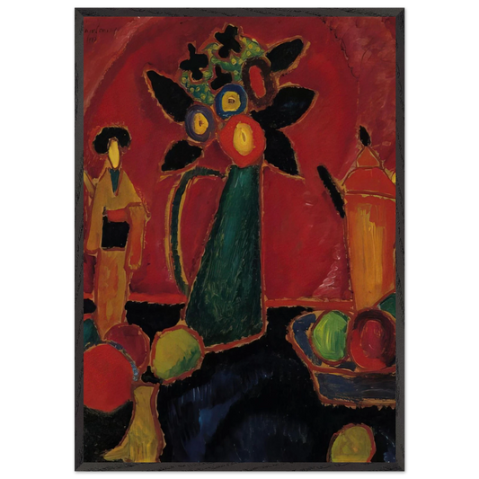 JAPANESE FLOWER 1913 - Alexej von Jawlensky Framed Art Print – Black Wooden Frame - Default Title - -Framed Art Print