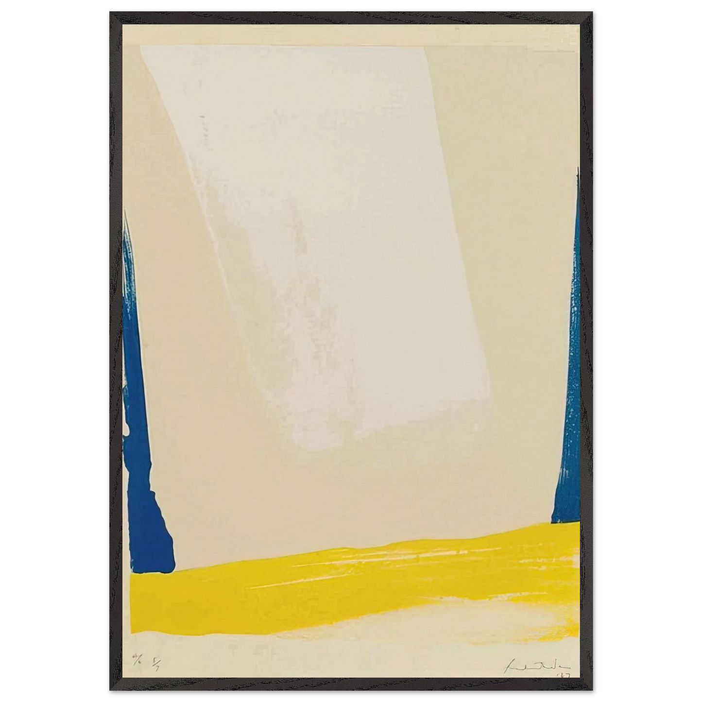 White Portal - 1967 - Helen Frankenthaler Framed Art Print – Black Wooden Frame - Default Title - -Framed Art Print