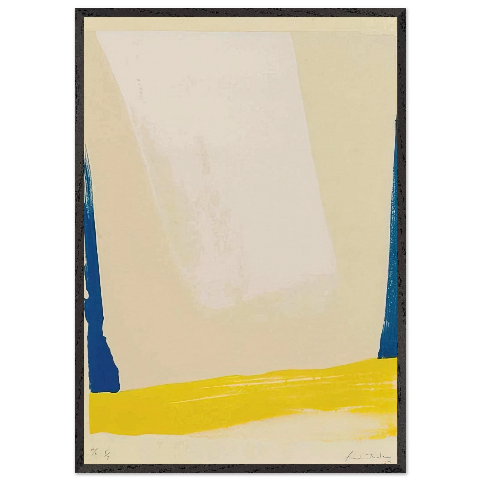 White Portal - 1967 - Helen Frankenthaler Framed Art Print – Black Wooden Frame - Default Title - -Framed Art Print