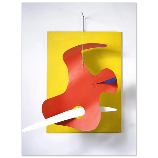 Alexander Calder - FORM AGAINST YELLOW YELLOW PANEL 1936 Fine Art Poster - 13x18 cm / 5x7 inches