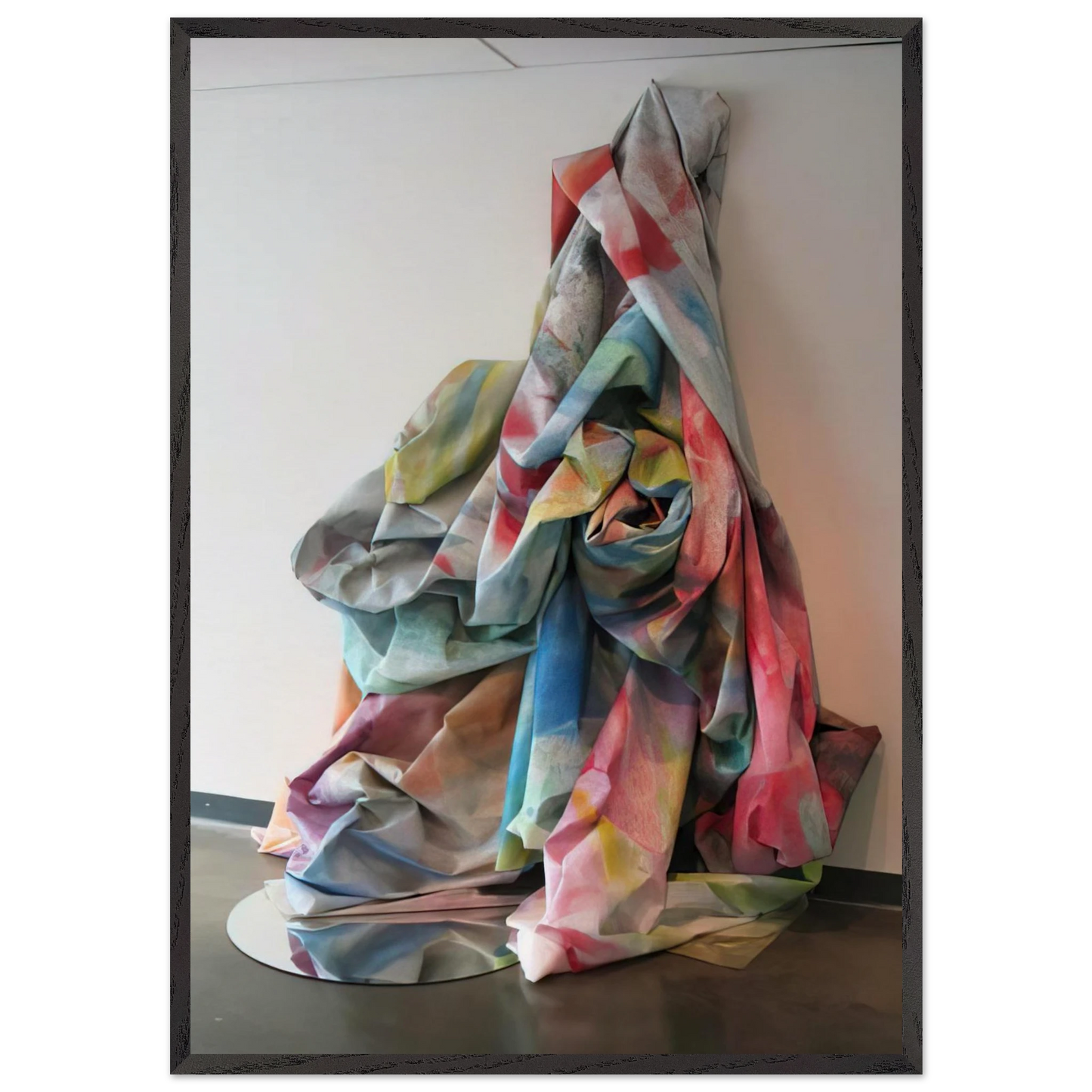 Wall Cascade with Mirror - Sam Gilliam Framed Art Print – Black Wooden Frame - Default Title - -Framed Art Print