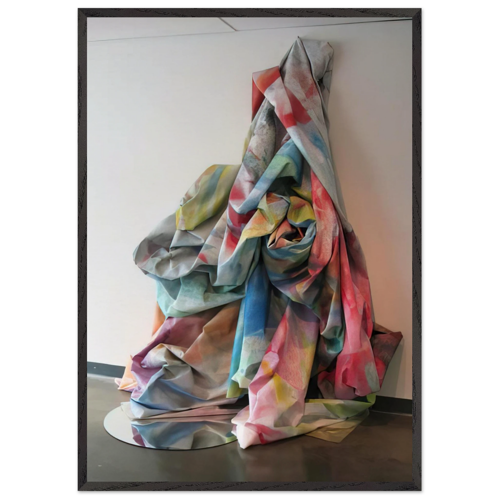 Wall Cascade with Mirror - Sam Gilliam Framed Art Print – Black Wooden Frame - Default Title - -Framed Art Print