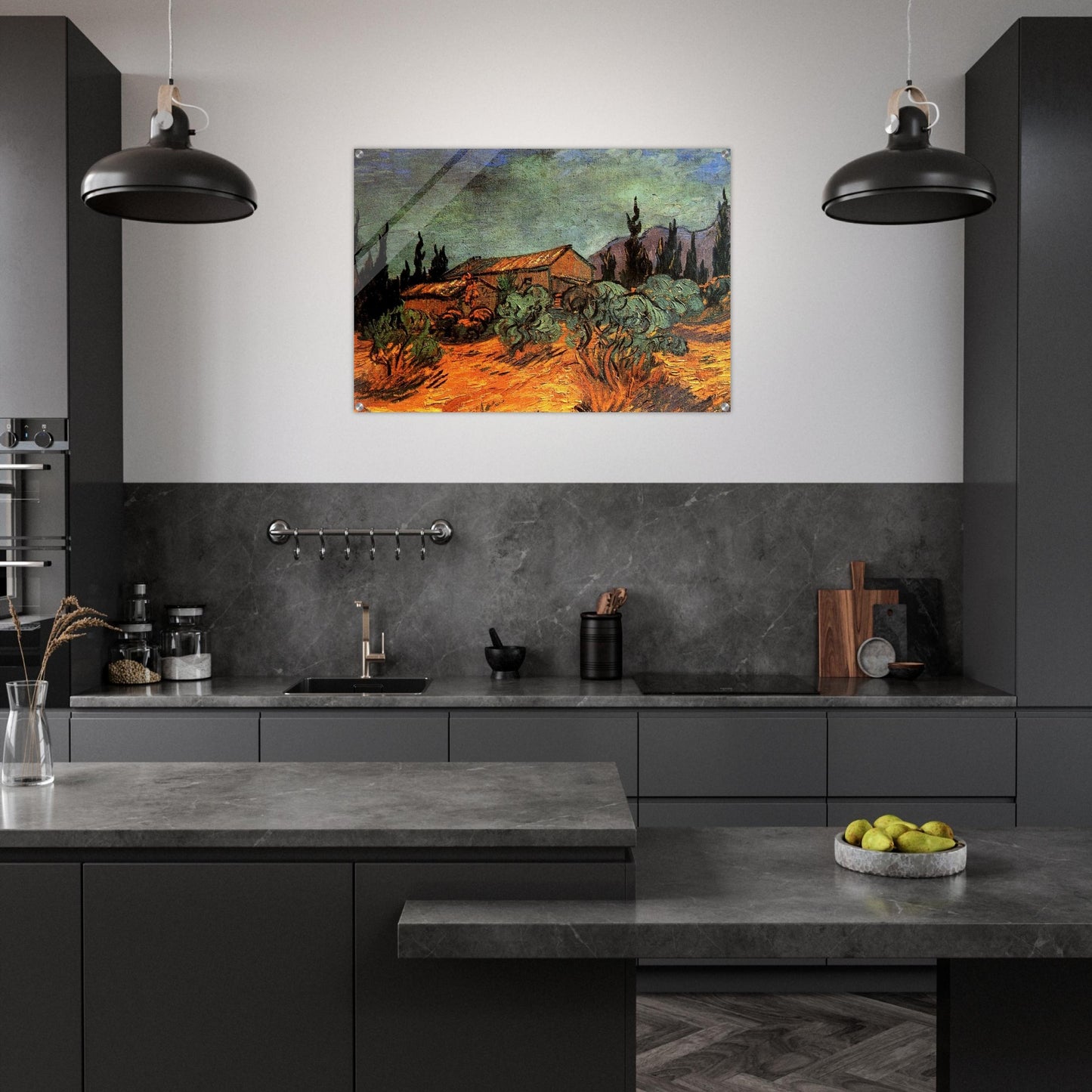 Wooden Sheds - Vincent van Gogh Acrylic Print - 70x100 cm / 28x40″ inches | Vincent van Gogh Wall Art | Vincent van Gogh Prints