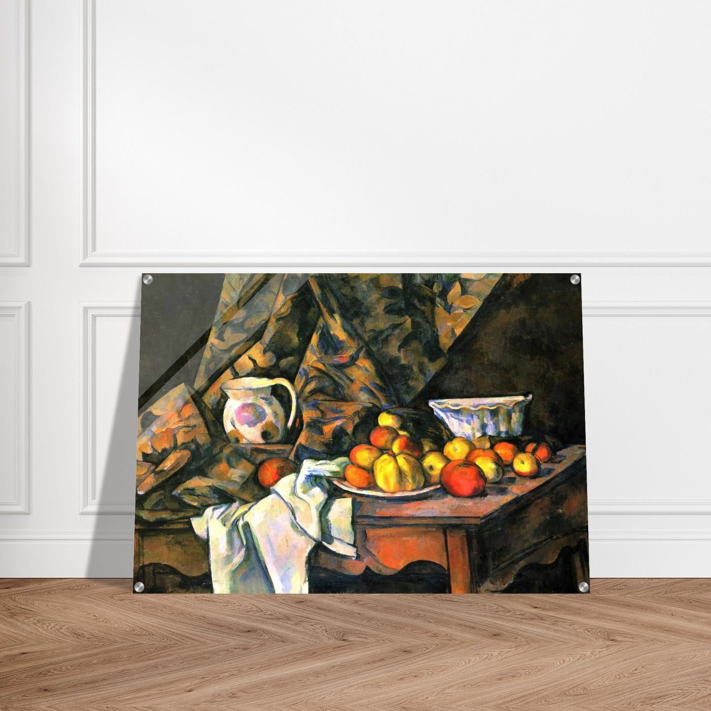 Still Life with Flower Holder - Paul Cézanne Acrylic Print - 70x100 cm / 28x40″ inches | Paul Cézanne Wall Art | Paul Cézanne Prints