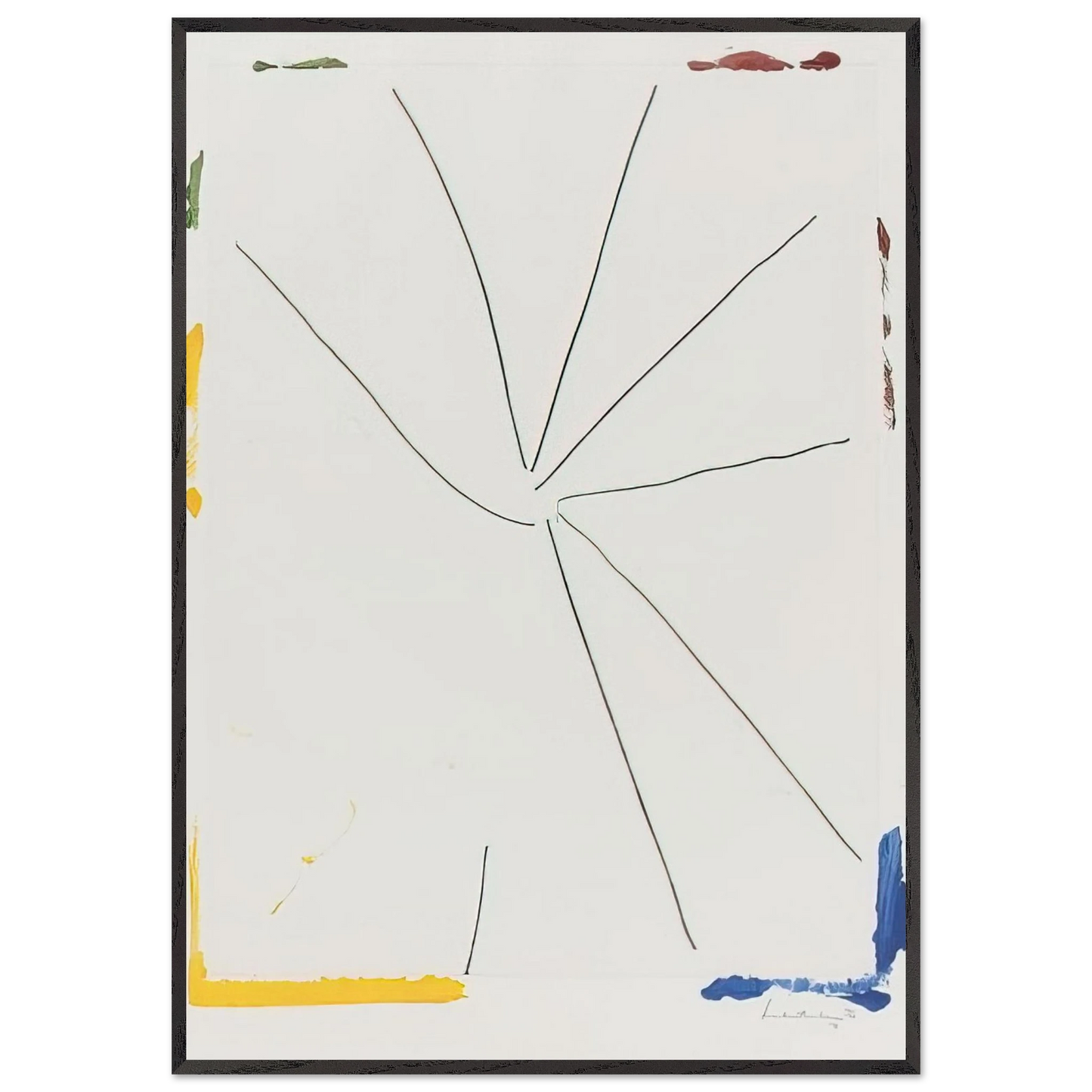 Helen Frankenthaler - Free Wheeling - 1971 Wall art - 60x80 cm / 24x32 Inches - Premium Wooden Framed Poster With Fine Art Paper - Wood frame