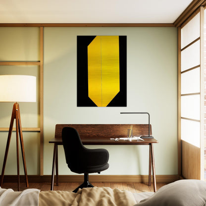Black and Yellow - 2009 - Carmen Herrera Brushed Aluminum Print - 70x100 cm / 28x40 inches | Carmen Herrera Aluminum Print | Carmen Herrera Prints