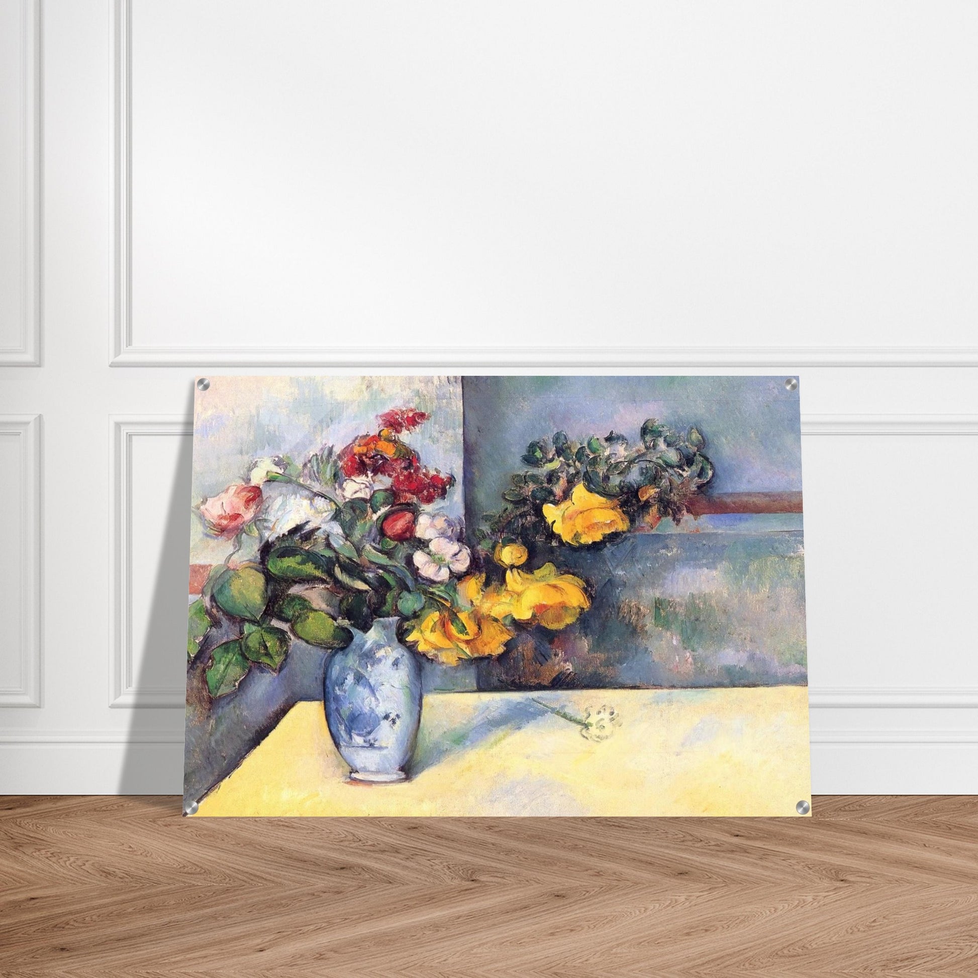 Still Life Flowers in a Vase - Paul Cézanne Acrylic Print - 70x100 cm / 28x40″ inches