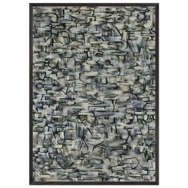 Number 22 - 1949 - Ad Reinhardt 70x100 cm / 28x40 inches Framed Art Print – Black Wooden Frame