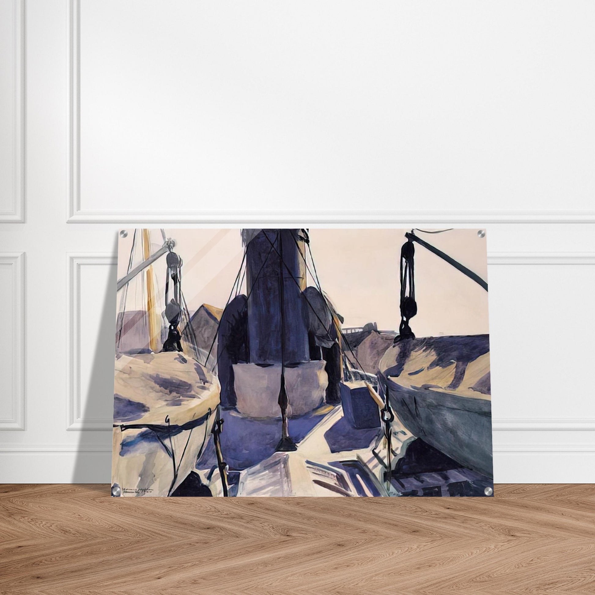 Funnel of Trawler - Edward Hopper Acrylic Print - 70x100 cm / 28x40″ inches | Edward Hopper Wall Art | Edward Hopper Prints