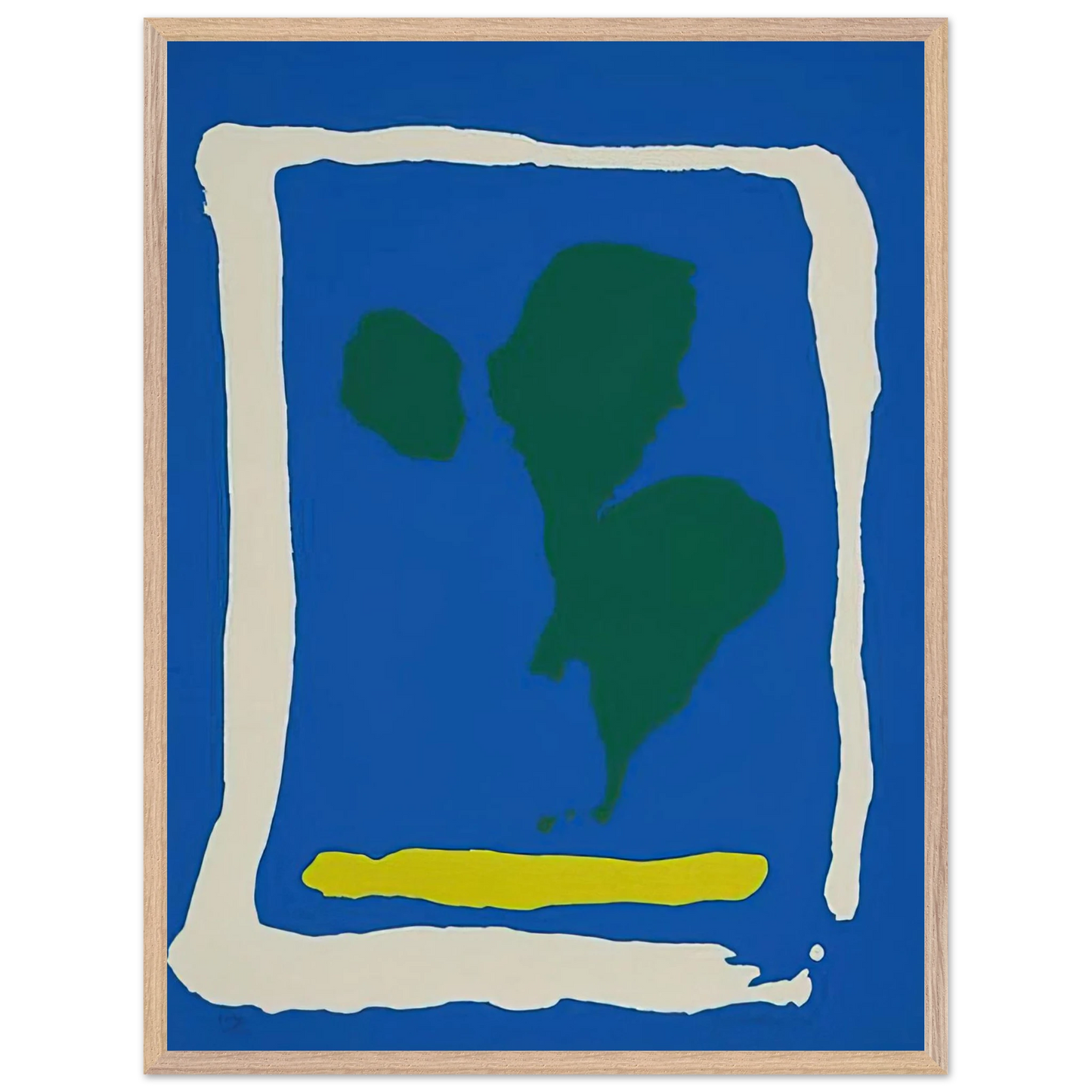 Helen Frankenthaler - Air Frame - 1965 Wall art - 30x45 cm / 12x18 inches - Premium Wooden Framed Poster With Fine Art Paper - Wood frame