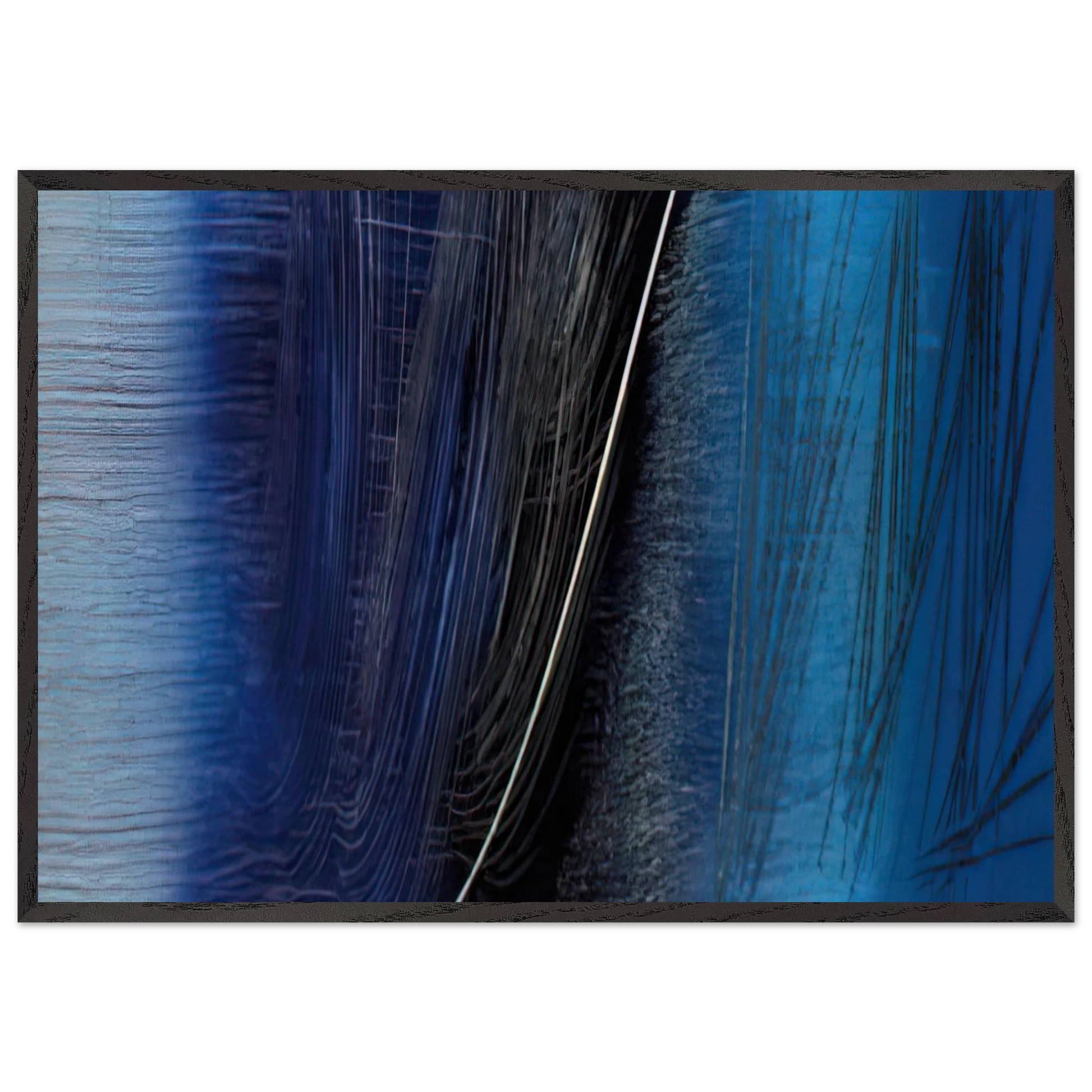 Untitled T1962-L7 - 1962 - Hans Hartung Framed Art Print – Black Wooden Frame - Default Title - -Framed Art Print