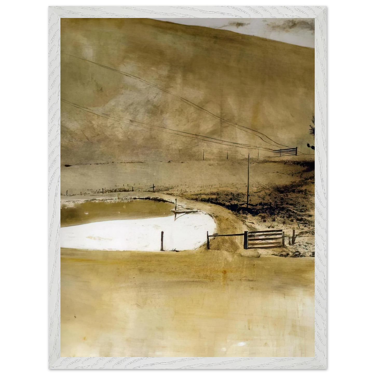 Andrew Wyeth - NOT DETECTED 34 Wall Art - 60x80 cm / 24x32 inches - Premium Wooden Framed Poster With Fine Art Paper - Wood frame