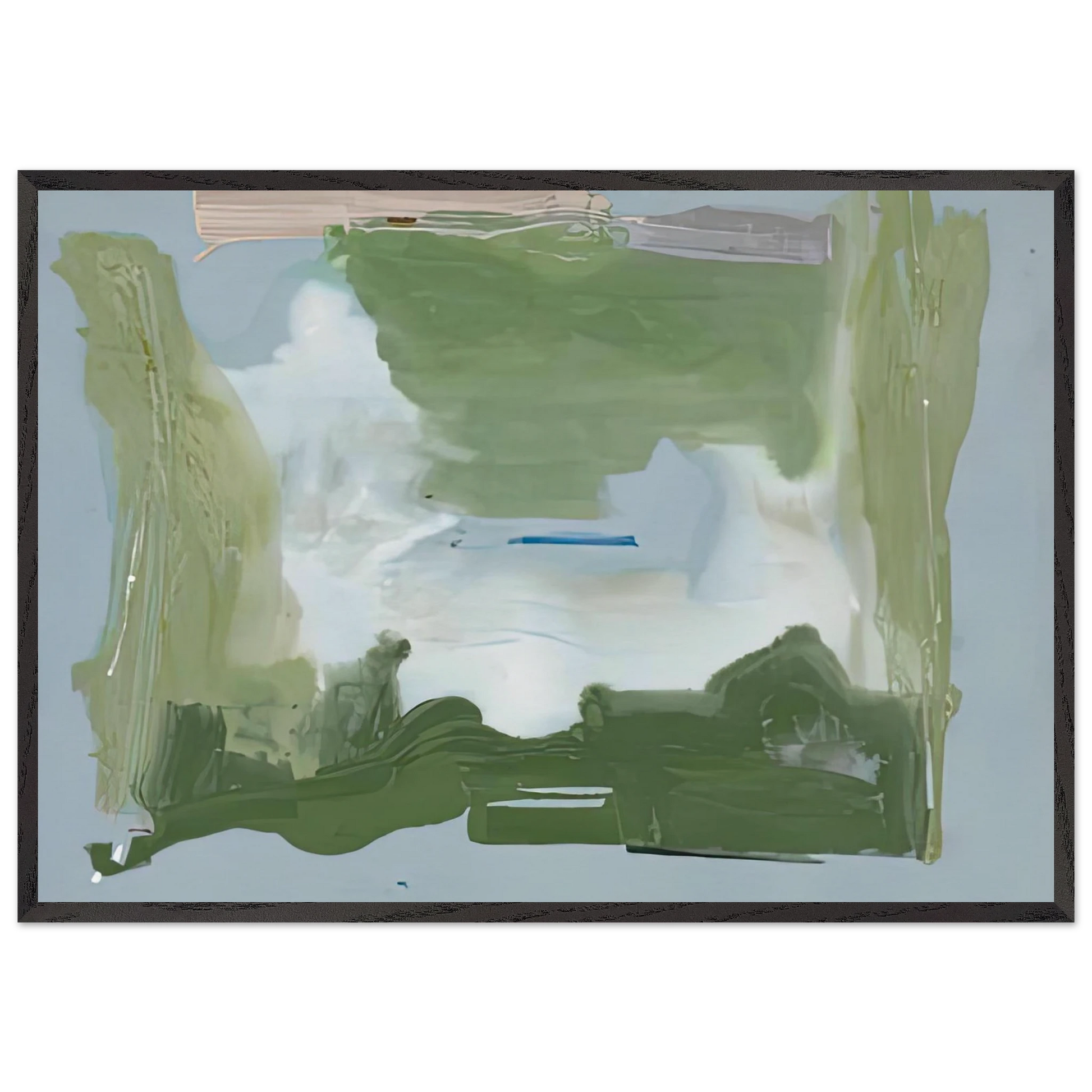 Lush Spring 1975- - Helen Frankenthaler Framed Art Print – Black Wooden Frame - Default Title - -Framed Art Print