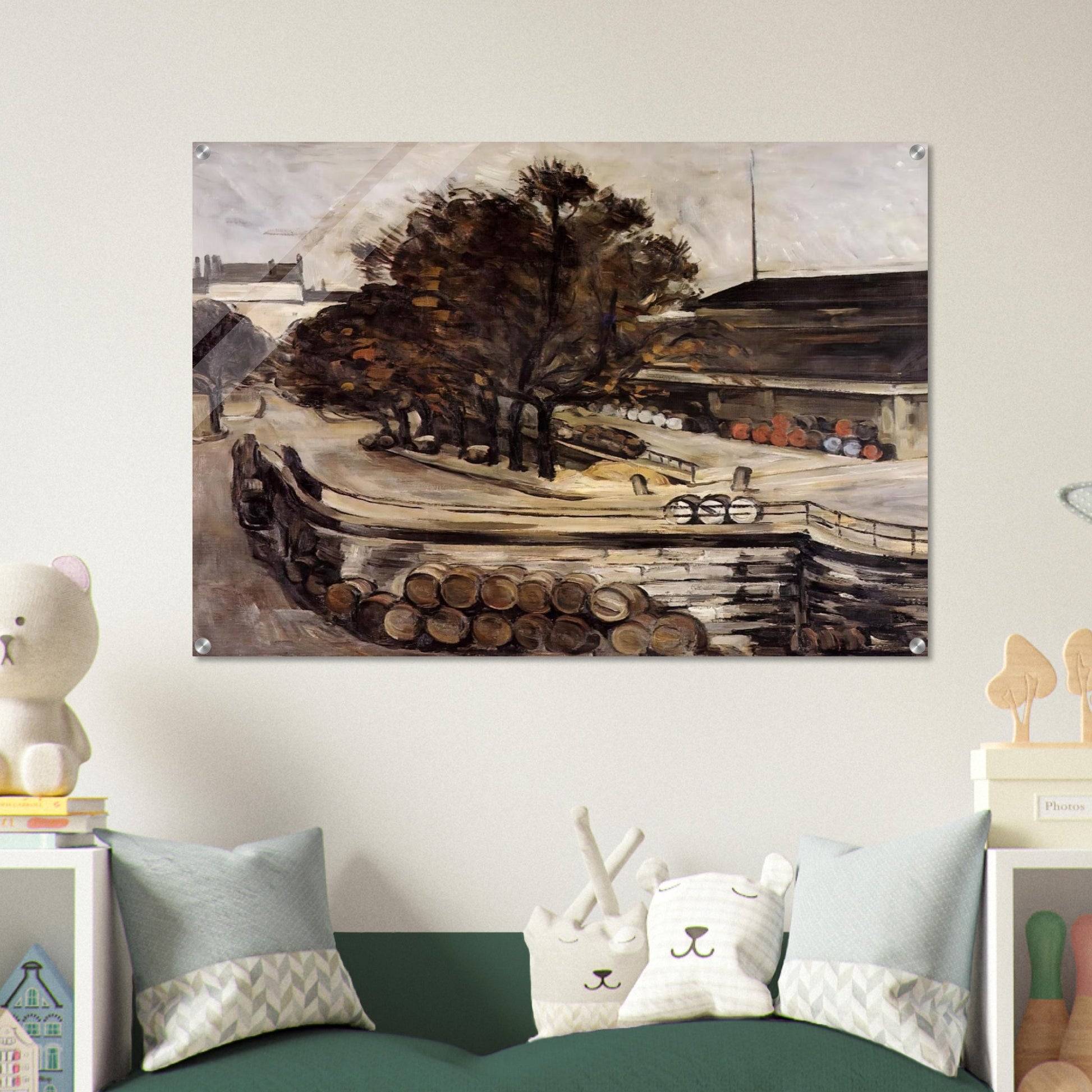 The Wine Market at Jussieu - Paul Cézanne Acrylic Print - 70x100 cm / 28x40″ inches