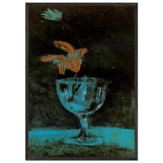 A blue vase - 1903 - Pablo Picasso Framed Art Print – Black Wooden Frame - Default Title - -Framed Art Print