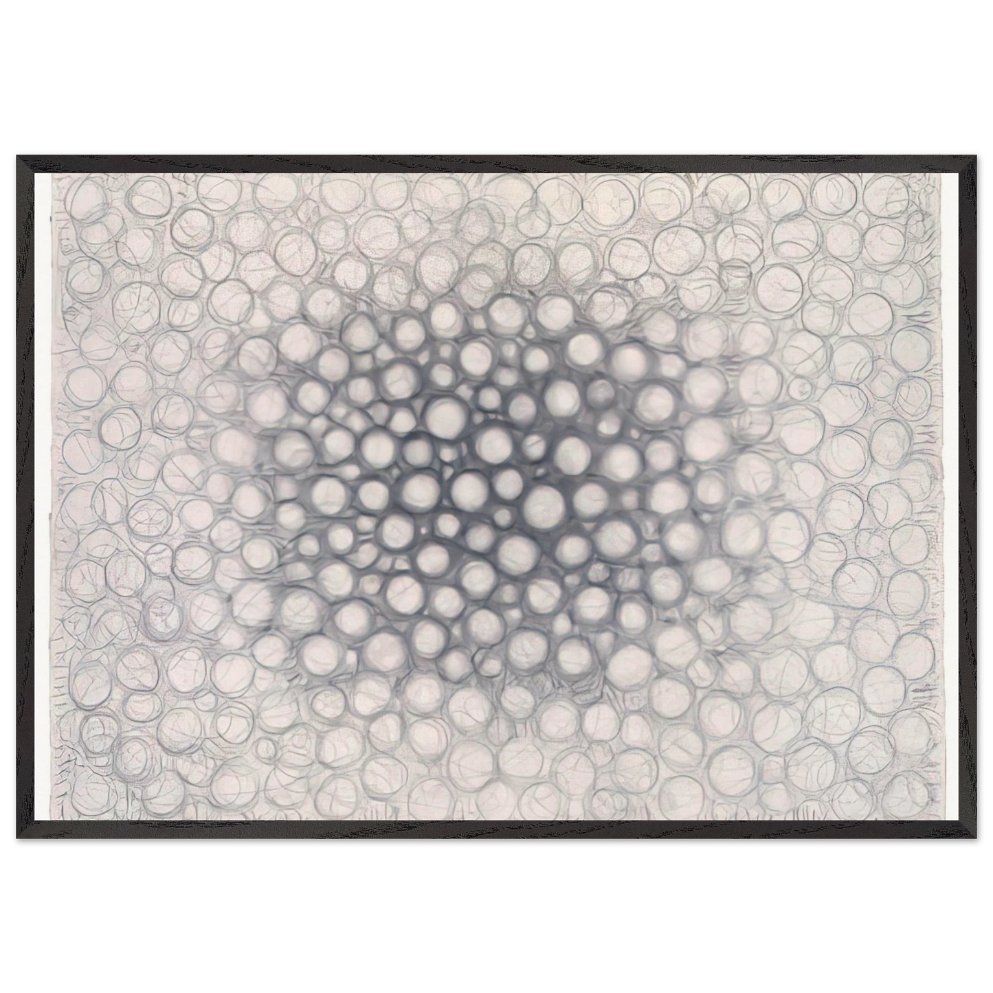 Light Gathers to the Question of No - 1979 - Richard Pousette-Dart Framed Art Print – Black Wooden Frame - Default Title - -Framed Art Print