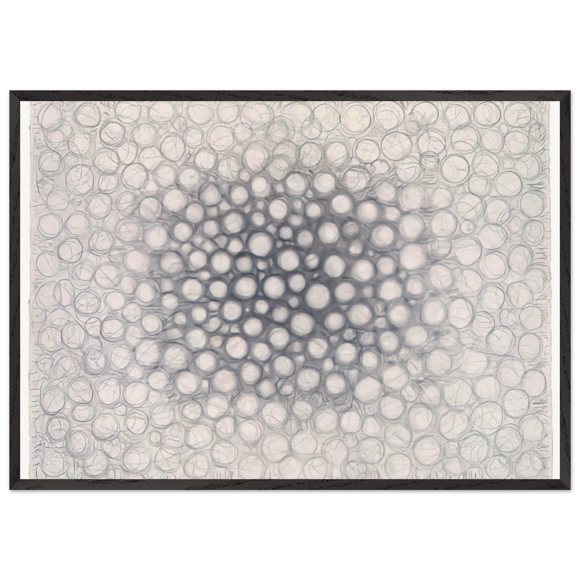 Light Gathers to the Question of No - 1979 - Richard Pousette-Dart Framed Art Print – Black Wooden Frame - Default Title - -Framed Art Print